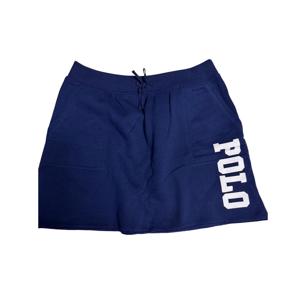 Polo Ralph Lauren Skirt Sweatshirt Drawstring Waist Navy Blue XL